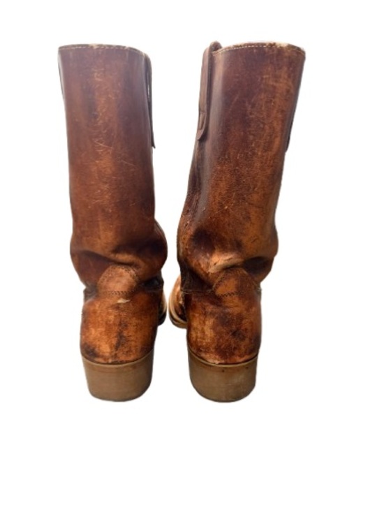 Vintage Landis Leather Cowboy Boots Men’s 10D Brown Western Ranch Work USA main image 7